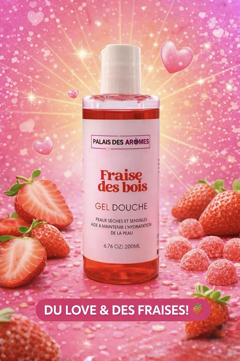 Gel douche Fraise des bois - Palais des Arômes